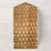 漆塗りのバスケツイーブの食感 オールインワン招待状 (外側)