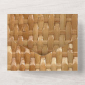 漆塗りのバスケツイーブの食感 オールインワン招待状 (裏面)