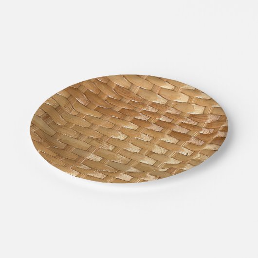 漆塗りのバスケツイーブの食感 ペーパープレート (アングル)