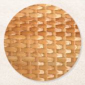 漆塗りのバスケツイーブの食感 ラウンドペーパーコースター (正面)