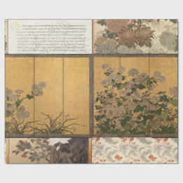 漆塗り菊コロマンデルのスクリーン ラッピングペーパー