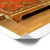 漆塗り4枚の半焼きカラーの丸入れ ポスター (角)