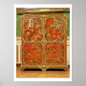 漆塗り4枚の半焼きカラーの丸入れ ポスター (正面)