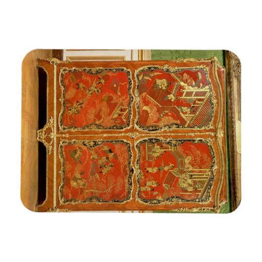 漆塗り4枚の半焼きカラーの丸入れ マグネット (横)