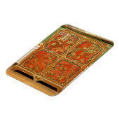 漆塗り4枚の半焼きカラーの丸入れ マグネット (左側)