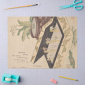 漆箱の中の春満の花の品揃え 薄葉紙 (クラフト)