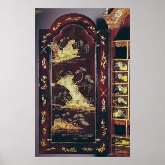 漆飾付き中国の机 ポスター (正面)