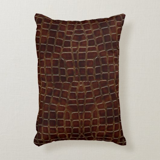 漆黒ワニの自然な背景 アクセントクッション (正面(垂直))