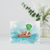 漏れ口のある船のリークおもしろい ポストカード (スタンド正面)