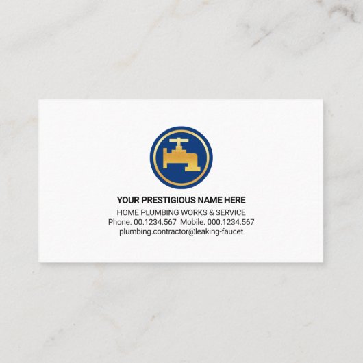 漏れ金ゴールド水栓の配管機 名刺 (裏面)