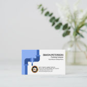 漏シンプルれ青い配管配管配管配管配管配管配管配管工 名刺 (スタンド正面)