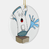 漏出給湯装置の漫画 セラミックオーナメント (右)