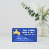 漏出金ゴールド水栓の水滴 名刺 (スタンド正面)