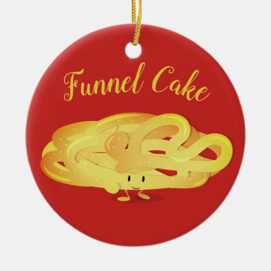 漏斗のケーキの微笑のキャラクター|のオーナメント セラミックオーナメント (正面)