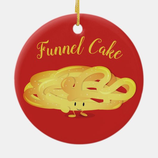 漏斗のケーキの微笑のキャラクター|のオーナメント セラミックオーナメント (裏面)