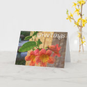 漏斗花グリーティングカード カード (黄色い花)