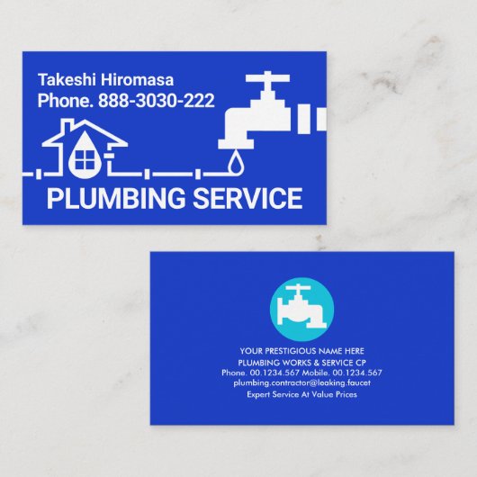 漏水栓管路 名刺 (正面/裏面)