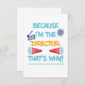 演出家の演劇おもしろいギフトだから サンキューカード (正面/裏面)