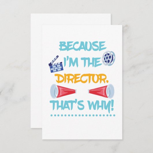 演出家の演劇おもしろいギフトだから サンキューカード (正面/裏面)