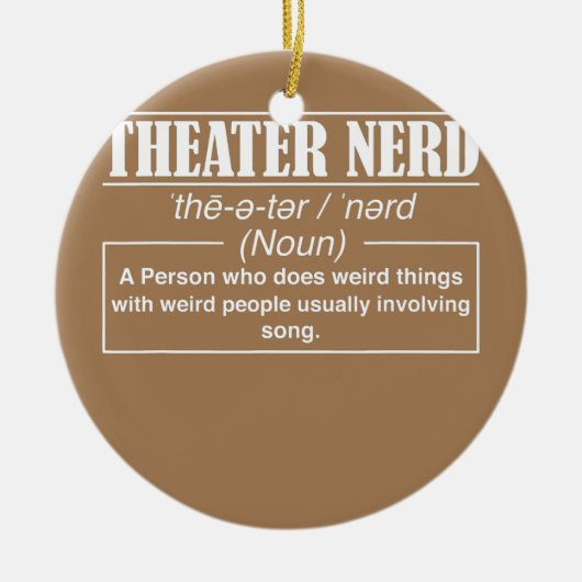演劇おもしろいステージ演劇おたく演劇愛好家 セラミックオーナメント (正面)