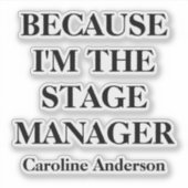 演劇おもしろいステージ管理者引用文および名前シール シール (正面)