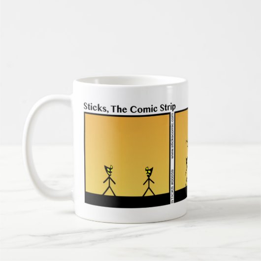 演劇おもしろいマスクStickman Mug - 059 コーヒーマグカップ (左)