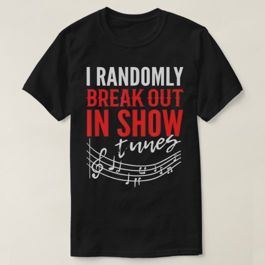 演劇おもしろい歌手の私が無作為にショーに出る Tシャツ (デザイン正面)