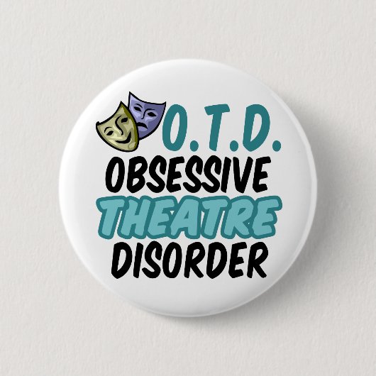 演劇おもしろい 缶バッジ (正面)