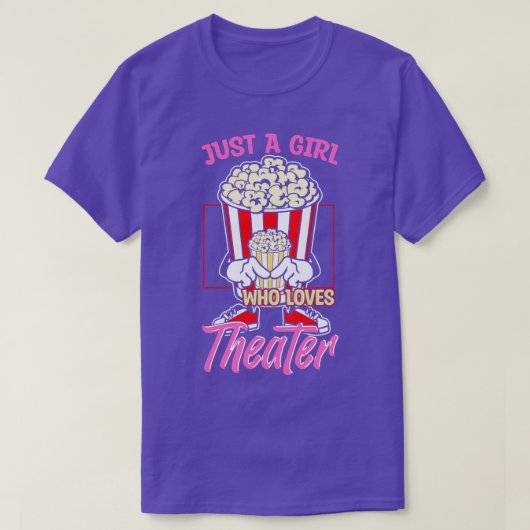 演劇が大好きな女の子 Tシャツ (デザイン正面)
