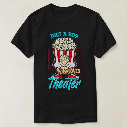 演劇が大好きな少年 Tシャツ (デザイン正面)
