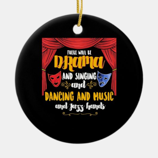 演劇が登場 セラミックオーナメント (正面)