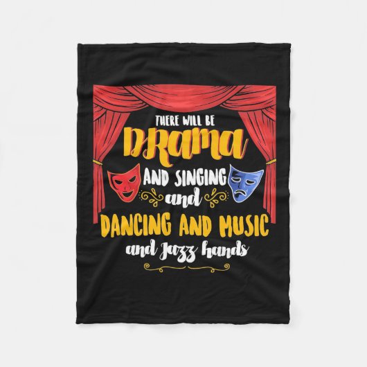 演劇が登場 フリースブランケット (正面)