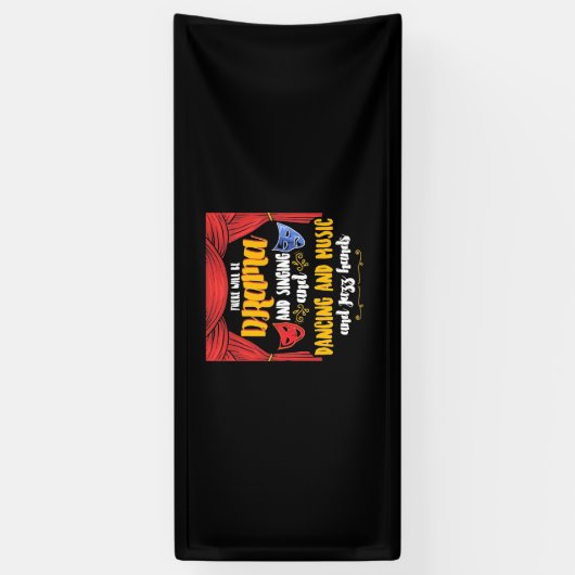 演劇が登場 横断幕 (縦)