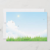 演劇のイースター招待状のバニー 招待状 (裏面)