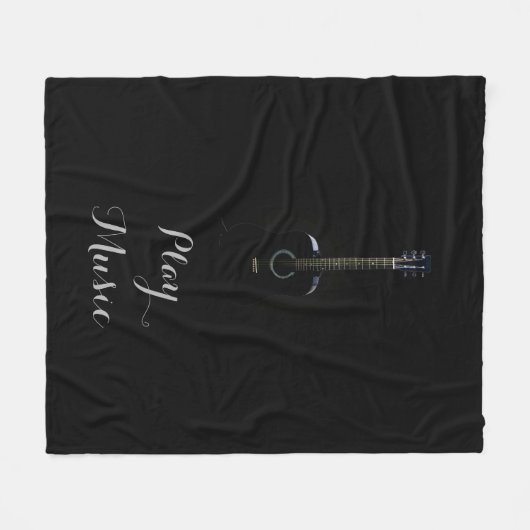 演劇のギター音楽カスタマイズ可能なフリースブランケットを許可します フリースブランケット (正面(横))