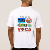 演劇のスマイルはスポンサーw/back色の衰退します tシャツ (裏面)