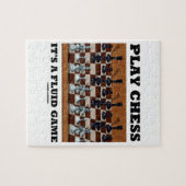 演劇のチェスそれはです流動ゲーム(チェスの実体画) ジグソーパズル (横)