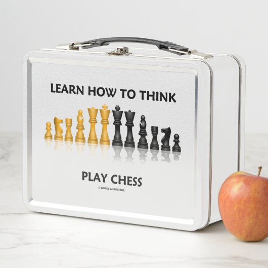 演劇のチェスの反射チェスのこまセットを考える方法を学んで下さい メタルランチボックス (インサイチュ)