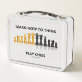 演劇のチェスの反射チェスのこまセットを考える方法を学んで下さい メタルランチボックス (裏面)