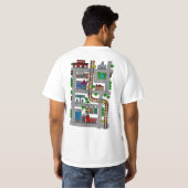 演劇のテーブルの父の日のPlaymatの人間のTシャツ Tシャツ (裏面フル)