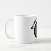 演劇のマグを通した平和 コーヒーマグカップ (左)