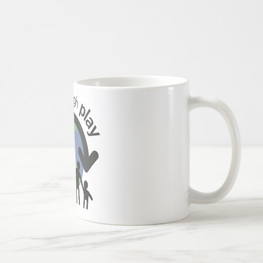 演劇のマグを通した平和 コーヒーマグカップ (右)