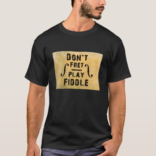 演劇の止め枠のバイオリンのギフトを悩まさないで下さい Tシャツ (正面)