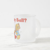 演劇の球のTシャツおよびギフト フロストグラスマグカップ (正面右)