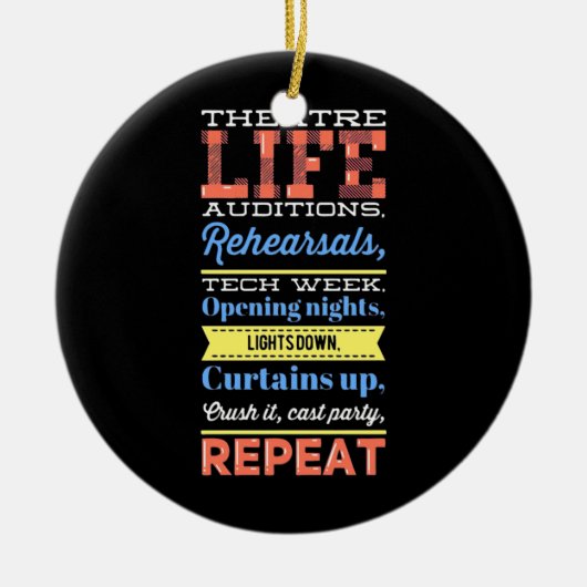 演劇の繰り返し セラミックオーナメント (正面)