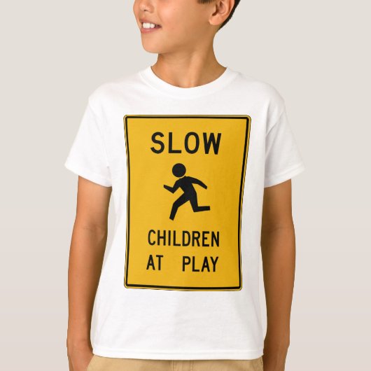 演劇の道路標識の子供 Tシャツ (正面)