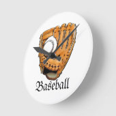 演劇の野球を許可します ラウンド壁時計 (傾斜)