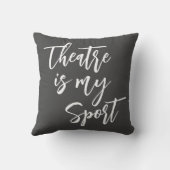 演劇はスポーツ俳優おもしろい女優引用文ブラック クッション (裏面)