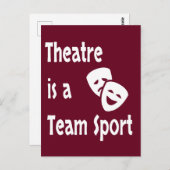 演劇はチームスポーツ、演技、俳優、女優である ポストカード (正面/裏面)