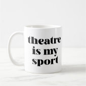 演劇は私のスポーツだ |俳優おもしろいの引用文 コーヒーマグカップ (左)